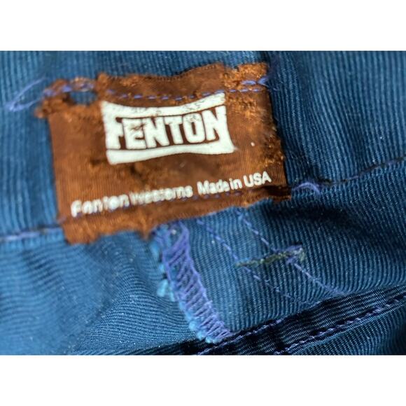 VTG 70's Fenton Blue Bell Bottom Jeans Womens Size 23 Petite Small Western Wear - Picture 7 of 7